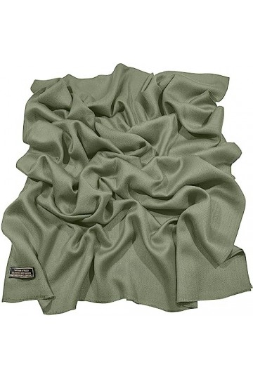 CJ Apparel Couleur unie Design frange népalais écharpe écharpe Wrap Stola jeter tête Wrap Face Cover Pashmina NOUVEAU, vert s