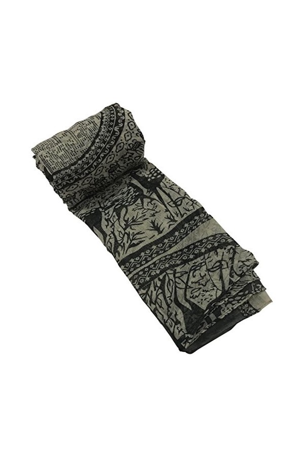 CJ Apparel Noir Grande Taille Mode Govi Design Voile Châle Pashmina décharpe Secondes