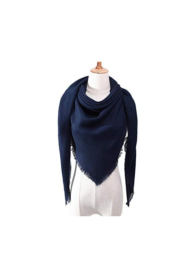 JLWS tricoté Printemps Hiver Femmes écharpe à Carreaux écharpes en Cachemire Chaud châles Cou Bandana&nbsp;&nbsp;&nbsp;Pashmina Dame Wrap