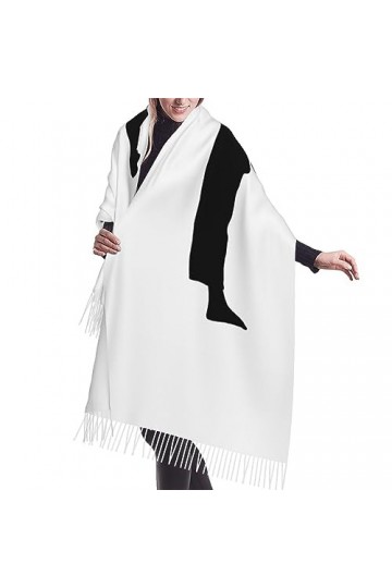 OPSREY Écharpe à franges en peau de vache imprimée douce au toucher cachemire écharpe châle écharpe chaude unisexe, Code de p