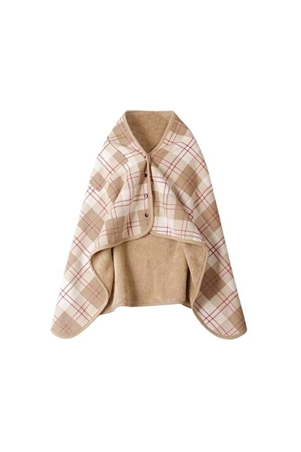 Écharpe tube pour femme - Douce - Automne - Chaud - En tricot - En coton épais - Pour lhiver - Carré - Bicolore - Écharpe d