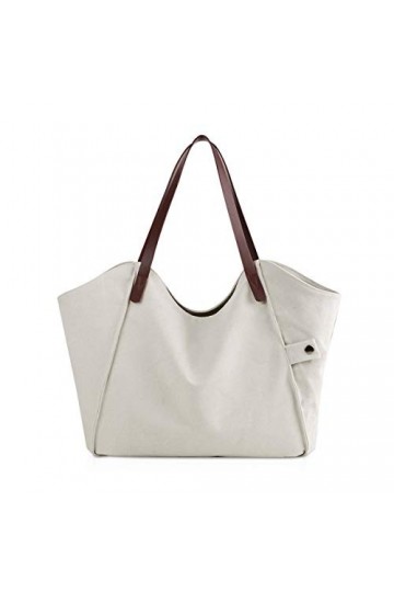 NICOLE & DORIS Femmes Sacs à Main Toile Sacs Portés Main Sacs de Plage Décontractés Cabas Shopper Grand Sac Bandoulière en Ti