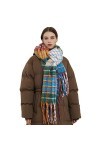 Yudiega Écharpe tubulaire pour femme - Hiver - Homme - 1 paquet - Écharpe chaude 2022 - Écharpe dhiver classique à pompons -