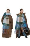 Yudiega Écharpe tubulaire pour femme - Hiver - Homme - 1 paquet - Écharpe chaude 2022 - Écharpe dhiver classique à pompons -