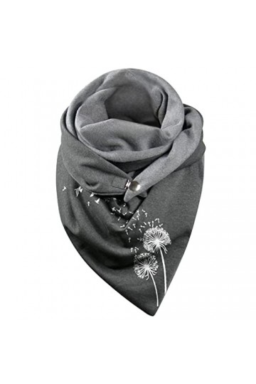 Echarpe Triangle Femme Animaux Hiver Chaud Pas Chere Châle Chic Élégant Femme Avec Bouton Doux Wrap Étole Imprimer Chat Décon