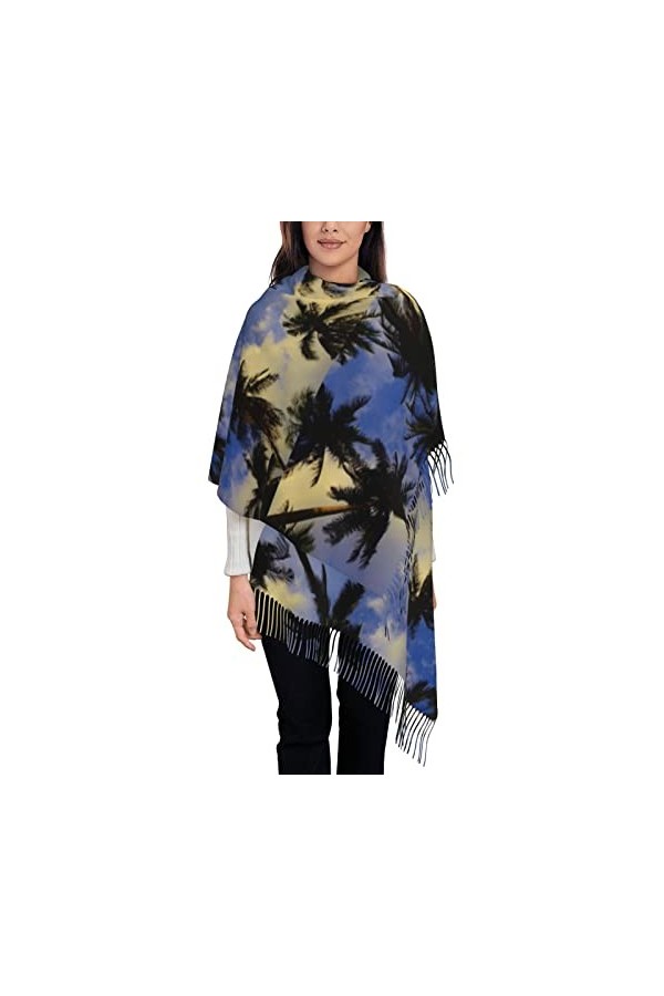 Écharpe en cachemire imprimé papillon coloré – Châle pour femme, taille XL, cadeaux pour femmes, Papillon coloré., taille uni