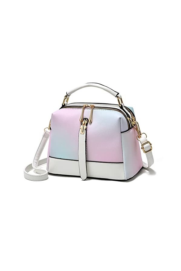 NICOLE & DORIS Femme Sac à Main Petit Sac Bandouliere PU Cuir Sac Epaule Multicolore Sac Dépaule Crossbody Fille Messager Ba