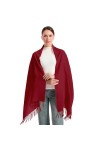 lifwimner Pashmina Châle Wrap Pour Femmes Hiver Chaud Grandes Longue Écharpes Douces Mariage Chauds Foulard Vin Rouge 