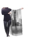 Écharpe en cachemire imprimé Londres – Châle pashmina pour femme, écharpes dhiver pour femme, grand emballage, cadeaux pour 