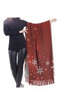Écharpe en cachemire imprimé de Noël – Châle pashmina pour femme, écharpes dhiver pour femme, grand emballage, cadeaux pour 