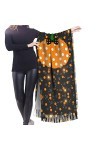 Écharpe en cachemire imprimé citrouille dHalloween – Châle pashmina pour femme, écharpe dhiver pour femme, grand emballage,