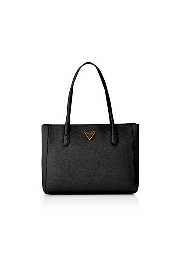 Guess Downtown Chic Turnlock Tote, Sac Femme, Nero, Taille Unique