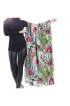 Foulard en cachemire avec imprimé cactus et rose succulente – Châle pashmina pour femme, écharpe dhiver pour femme, grand em