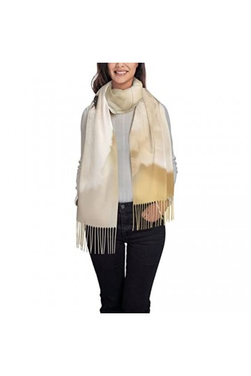 OPSREY Écharpe à pompons imprimée avec symboles de lAngleterre - Pashmina - Écharpe chaude dhiver, Adorable chiot maltais, 