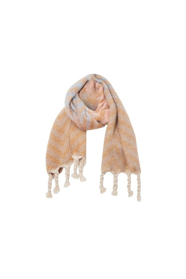 Echarpe Femme Hiver Chaud Foulard Écharpe Pashmina Châle Etole Longues Grandes Écharpes Chaude Longue Double Couleurs Frange 