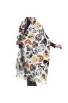 Écharpe en cachemire imprimé chien – Châle pashmina pour femme, écharpe dhiver pour femme, grand emballage, cadeaux pour fem