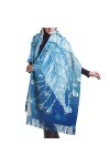 Écharpe en cachemire imprimé océan – Châle pashmina pour femme, écharpes dhiver pour femme, grand emballage, cadeaux pour fe