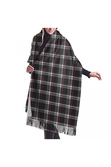 Écharpe en cachemire imprimé rayé – Châle pashmina pour femme, écharpes dhiver pour femme, grand emballage, cadeaux pour fem