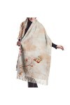 Écharpe en cachemire imprimé floral – Châle pashmina pour femme, écharpes dhiver pour femme, grand emballage, cadeaux pour f