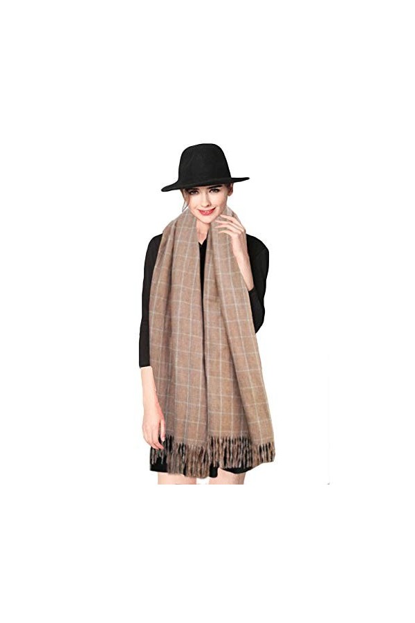 iEverest Cachemire Pashmina Écharpe Foulards Châle Femme Unisex Hiver Chaud Tartan Cachemire Écharpe Pashmina Châle Grand Sup