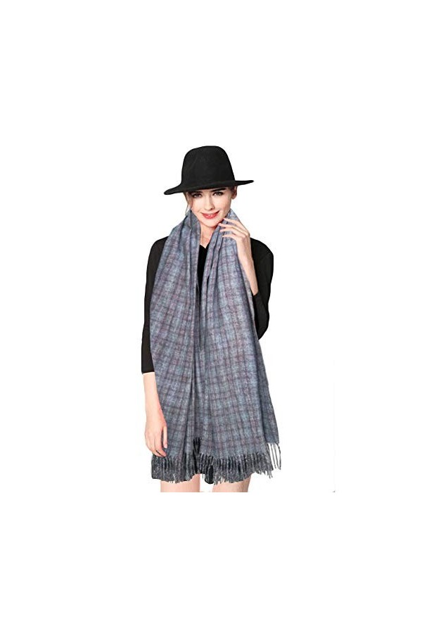 iEverest Cachemire Pashmina Écharpe Foulards Châle Femme Unisex Hiver Chaud Tartan Cachemire Écharpe Pashmina Châle Grand Sup