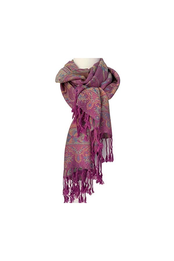 Purple Possum UK - Pashmina - Femme Rose Pink, Green, Orange, Blue 90