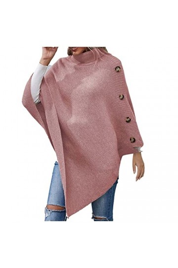 Cape châle en pashmina doux pour femme - Étole - Pull - Toucher cachemire - Châles et écharpes pour femmes, 9 rose, M
