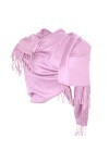 Silver Fever Écharpe en jacquard cachemire pashmina, Lilas doux., Large