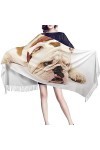 LWFYT Châledesigner Pashmina pour Les Femmes Drôle Triste Chien Couverture Cachemire Châle Soirée Mexicaine Foulards Mariage 