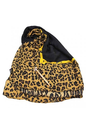 BASILE Ensemble écharpe Pashmina en polyester pour femme 80 x 170 cm + stylo, emballage cadeau noir