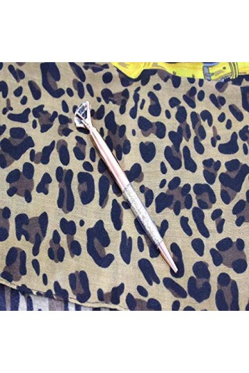 BASILE Ensemble écharpe Pashmina en polyester pour femme 80 x 170 cm + stylo, emballage cadeau noir