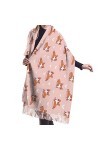 Pancho Femme Chiccokey Dessin Animé Chien Couverture Laine Châle pour Femmes Cachemire Design Pashmina Mode Soirée Foulards M