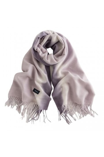 GFM® Châle réversible de style pashmina doux au toucher cachemire pour lautomne et lhiver Pash-Omb , lilas, L
