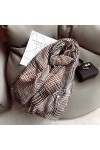 WYCSDD Géométrique Zebra Fringe Viscose Châle Écharpe Lady Soft Wraps Pashmina Stole Hijab 180 * 90Cm,01