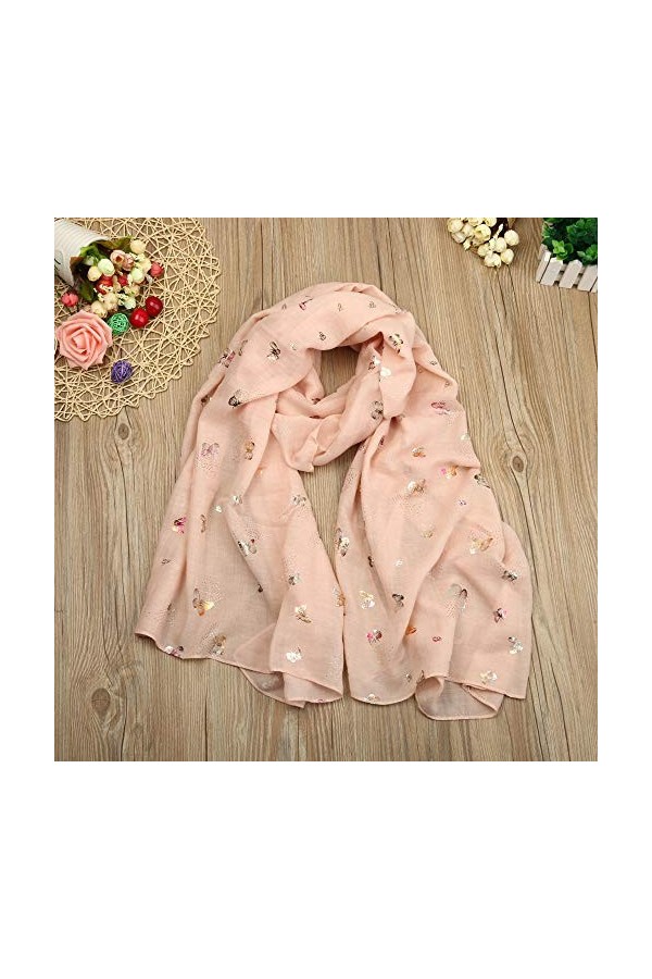 Yalych Châle Pashmina Wrap Écharpes Longues Femmes Écharpe Étole Imprimé Écharpe Multi Colo Rayé Écharpe Décoration de la Rob