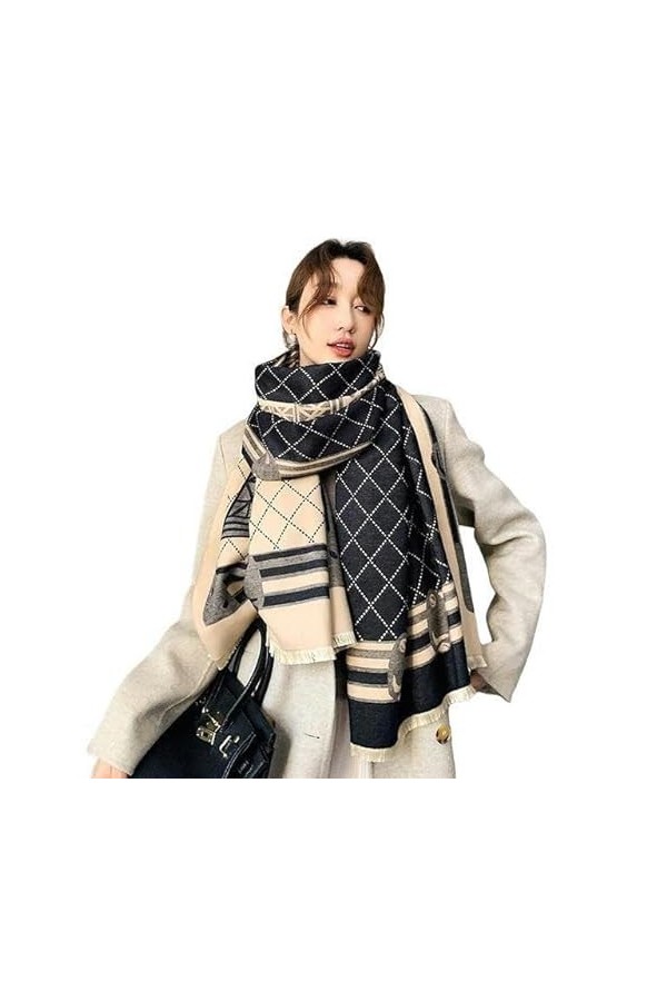 BORATO Cache Cou Écarpe En Cachemire DHiver Design Des Conceptions De Chevaux Couvertures De Pashmina-Wy-Y06-1