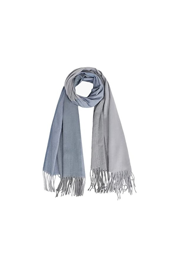 EROSTIMO Écharpe dhiver pashmina pour femme - Double face - Avec pompons - Douce - Réversible - Unisexe - Avec sac cadeau, C