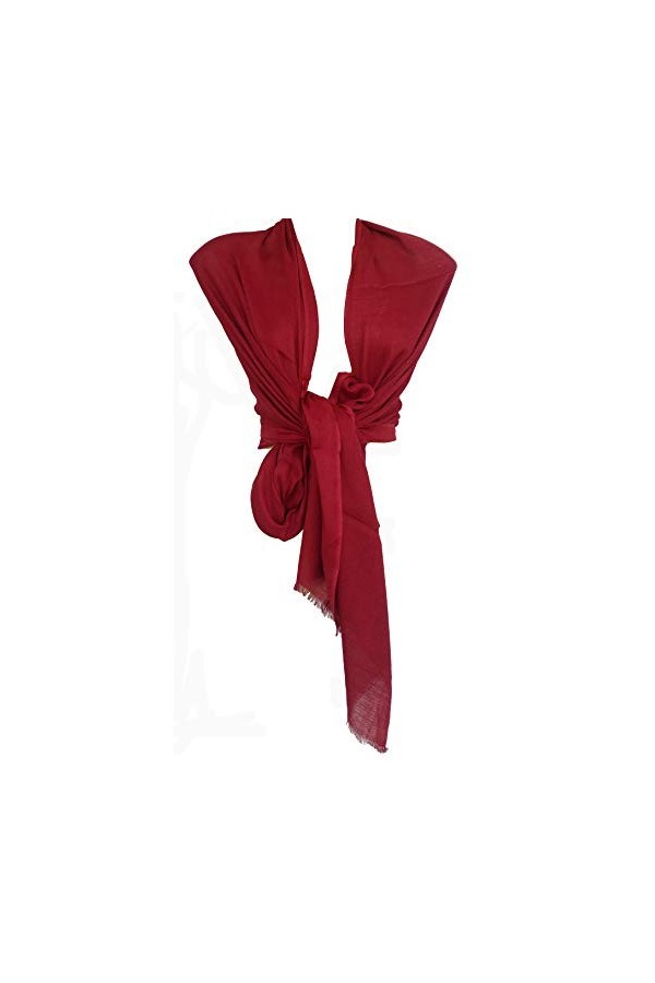 Rastogi handicrafts Wraps Châle long uni en viscose pour femme Taille standard - marron - défaut