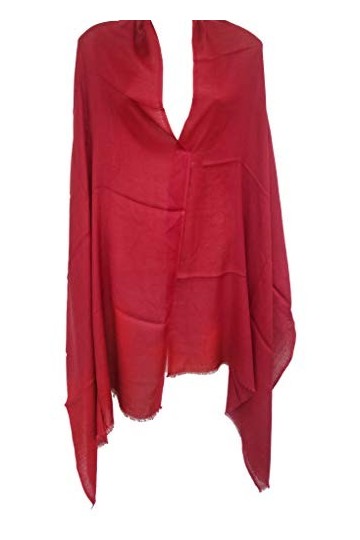 Rastogi handicrafts Wraps Châle long uni en viscose pour femme Taille standard - marron - défaut