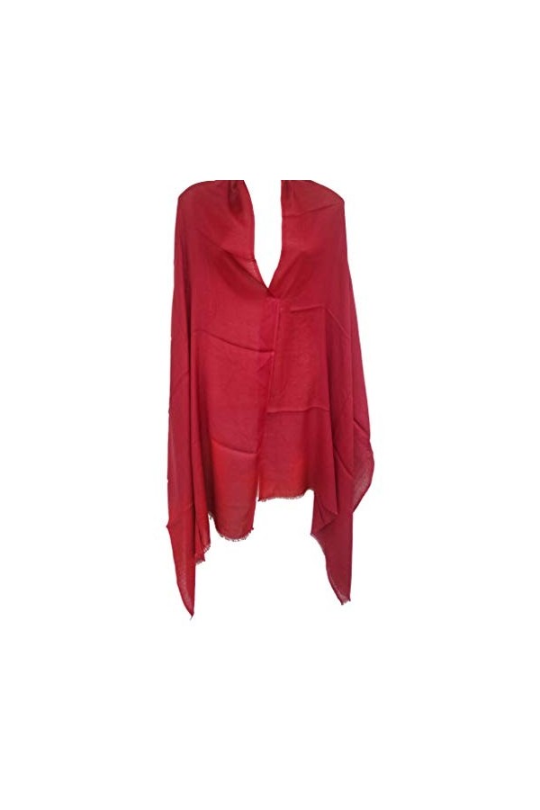 Rastogi handicrafts Wraps Châle long uni en viscose pour femme Taille standard - marron - défaut