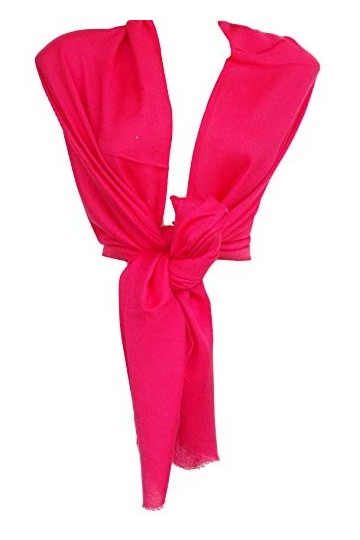Rastogi handicrafts Wraps Châle long uni en viscose pour femme Taille standard - Rose - défaut
