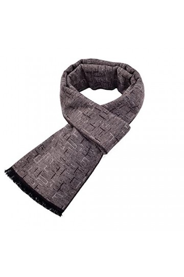 RFEGEF Coton Foulard,Hiver Hommes Écharpe Mode Affaires Kaki Gland Écharpes Doux Épais Décontracté Chaud Écharpe Cadeaux pour