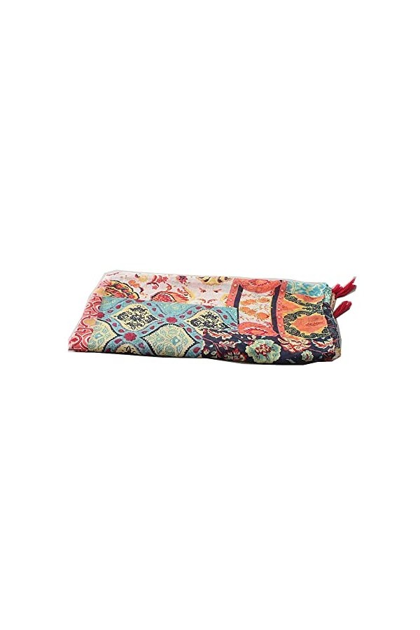 Pashmina Style Ethnique avec Motifs Floraux Patchwork avec Tassel | Femme |, multicolore, 175x100