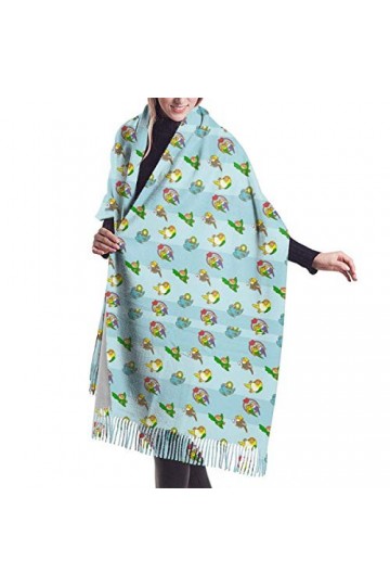 FJAUOQ Écharpe longue pour femme Motif perroquets de dessin animé mignon hiver/automne Châles pashmina, Comme indiqué sur la 