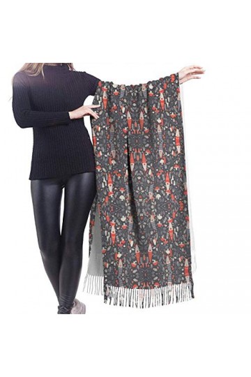 FJAUOQ Écharpe longue pour femme Motif nains de nains de pashmina, Comme indiqué sur la photo, taille unique