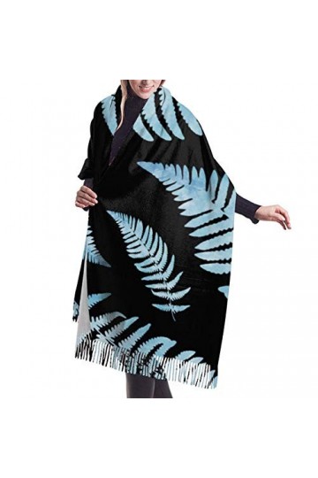 FJAUOQ Fougère Maori de Nouvelle-Zélande pour femme Longue écharpe hiver/automne Pashmina Châles Wraps, Comme indiqué sur la 