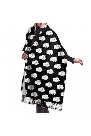 FJAUOQ Écharpe tendance hippopotame super douce en cachemire pashmina pour femmes et filles, Comme indiqué sur la photo, tail