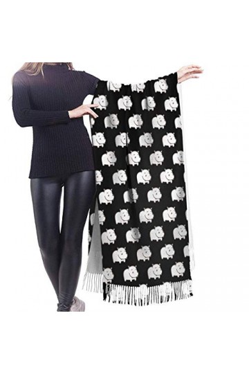 FJAUOQ Écharpe tendance hippopotame super douce en cachemire pashmina pour femmes et filles, Comme indiqué sur la photo, tail
