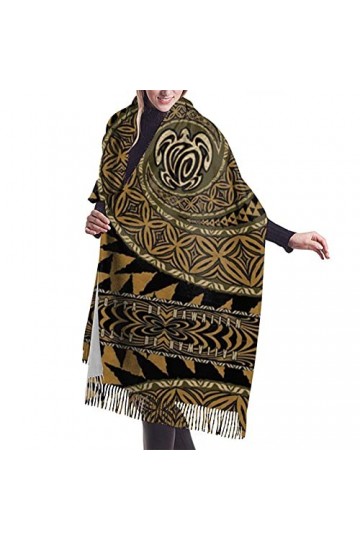 FJAUOQ Écharpe hawaïenne à motif de tortue hawaïenne pour femme - Tendance - Toucher cachemire - Pashmina - Longue écharpe do