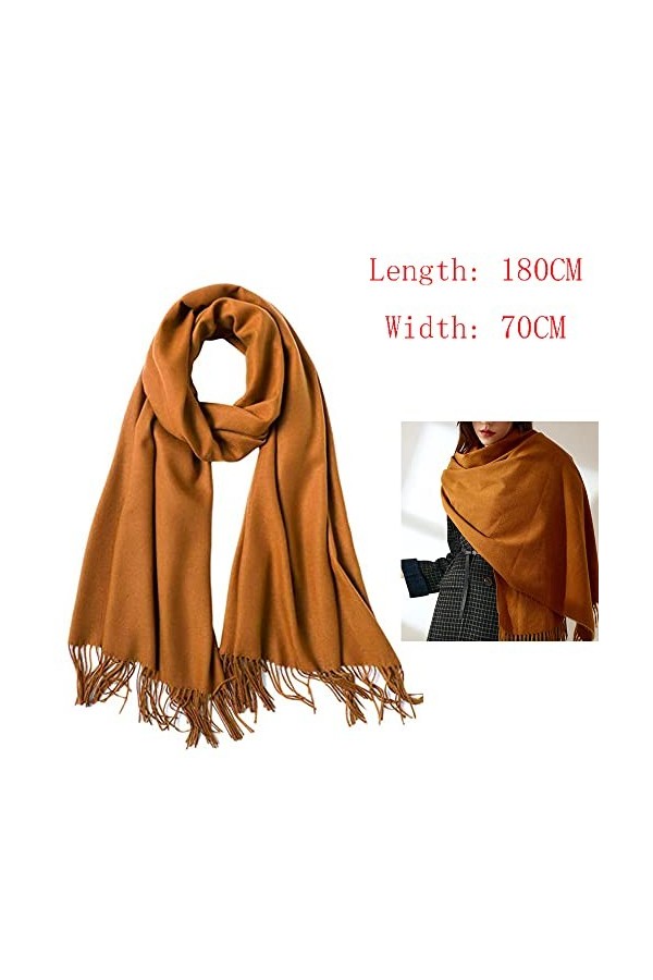 éCharpe Hiver Femme, 1 Pcs ChâLe à Franges, Longue éCharpe Femme, éCharpe Douce Femme pour un Usage Quotidien les FêTes de Ma